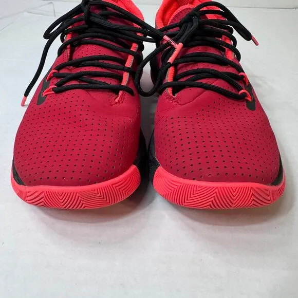 Under Armour UA Curry SC 3Zero 3 GS Red Black Basketball Sneakers Size 5.5Y EUC