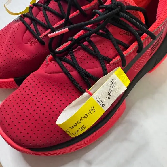 Under Armour UA Curry SC 3Zero 3 GS Red Black Basketball Sneakers Size 5.5Y EUC
