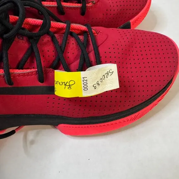 Under Armour UA Curry SC 3Zero 3 GS Red Black Basketball Sneakers Size 5.5Y EUC