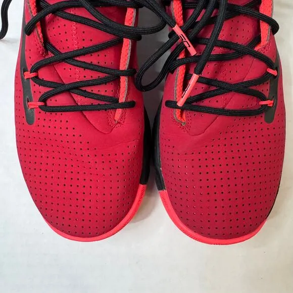 Under Armour UA Curry SC 3Zero 3 GS Red Black Basketball Sneakers Size 5.5Y EUC