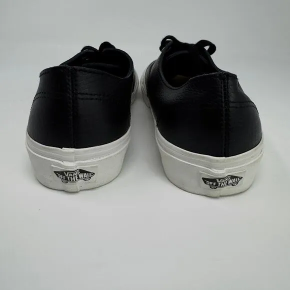 Vans Authentic Decon Snake Skin Black Leather Sneakers Size Men 7 Women 8.5