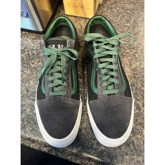 VANS Club Old Skool Shoes Green Gray &amp; Black
