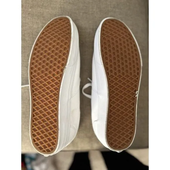 Vans Off The Wall Men's Extreme Sports BMX Size 10 White Canvas Never Worn