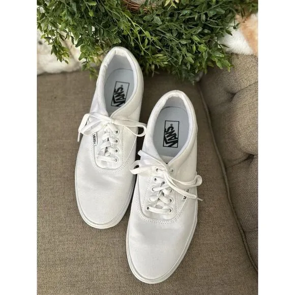 Vans Off The Wall Men's Extreme Sports BMX Size 10 White Canvas Never Worn