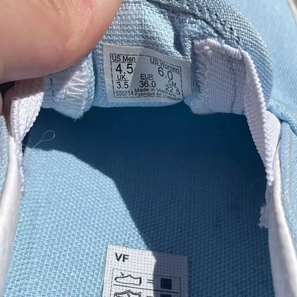 Vans Shoes Vans Classic Slip-On Check Foxing Blue Boys 4.5 - Women 6