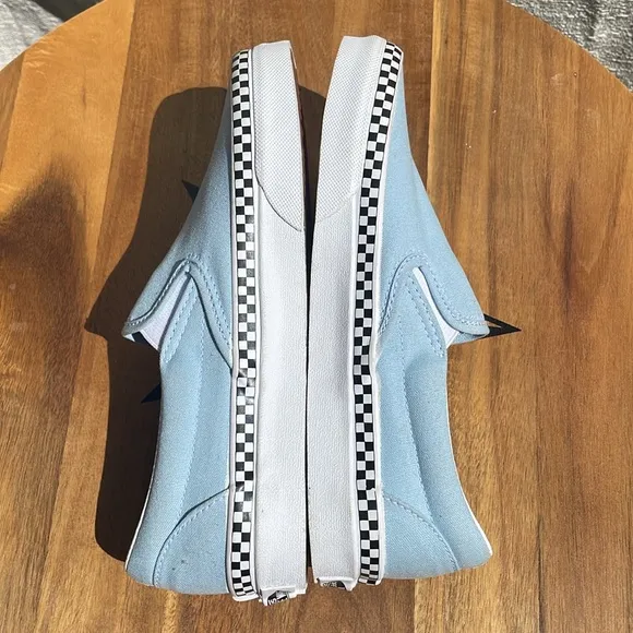 Vans Shoes Vans Classic Slip-On Check Foxing Blue Boys 4.5 - Women 6
