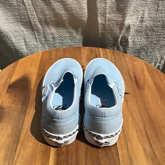 Vans Shoes Vans Classic Slip-On Check Foxing Blue Boys 4.5 - Women 6