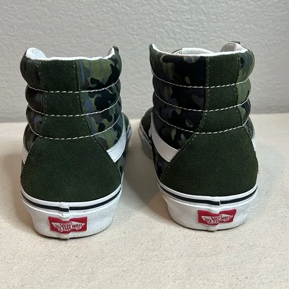 Vans Sk8-Hi Drippy Camo Green/White - Size 10 - High-Top Sneakers