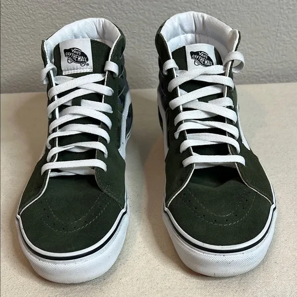 Vans Sk8-Hi Drippy Camo Green/White - Size 10 - High-Top Sneakers