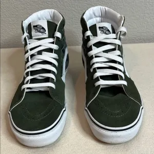 Vans Sk8-Hi Drippy Camo Green/White - Size 10 - High-Top Sneakers