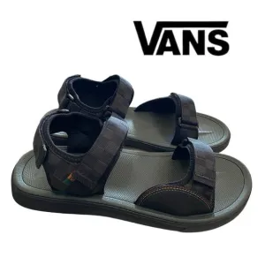 VANS Ultrarange Tri-Lock Men's Rasta Forest Night / Black Sandals NEW 11