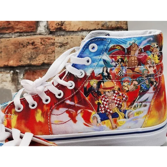 Vans X One Piece Limited Edition SK8 HI Sneakers 'Punk Hazard' Men Size 7 M 8.5w