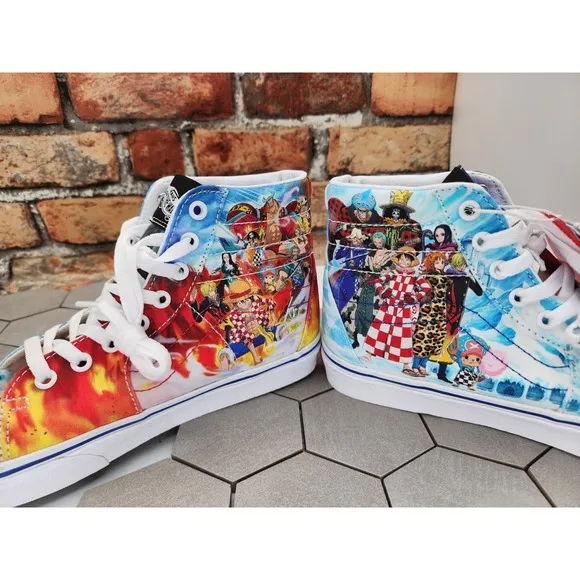 Vans X One Piece Limited Edition SK8 HI Sneakers 'Punk Hazard' Men Size 7 M 8.5w