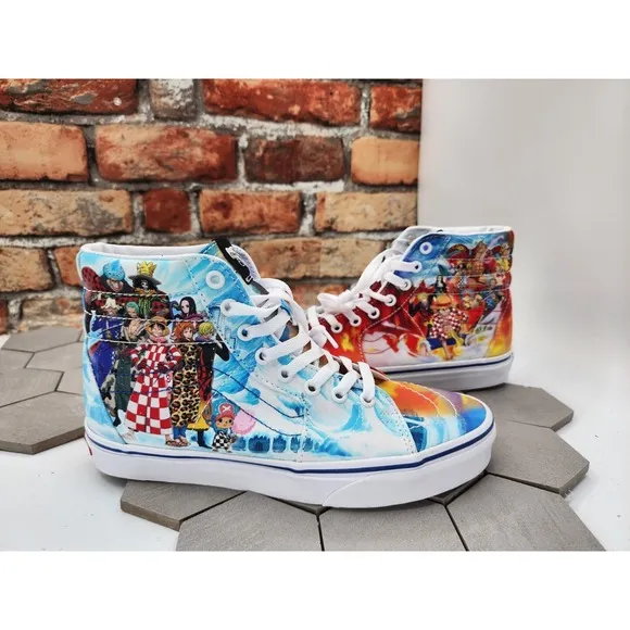 Vans X One Piece Limited Edition SK8 HI Sneakers 'Punk Hazard' Men Size 7 M 8.5w
