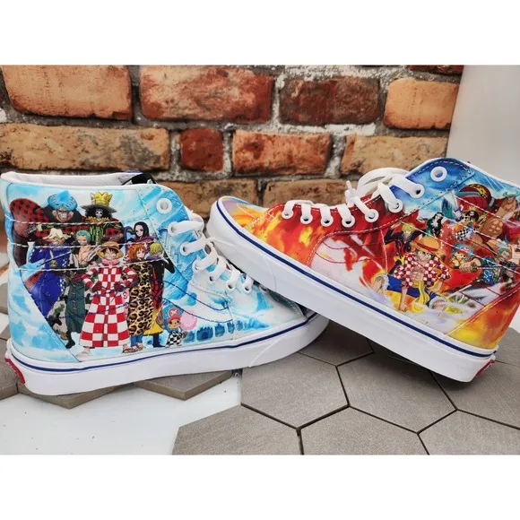 Vans X One Piece Limited Edition SK8 HI Sneakers 'Punk Hazard' Men Size 7 M 8.5w