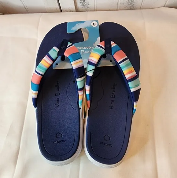 Vera Bradley Cabana Stripe Cloud Sandals
