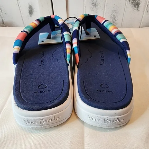 Vera Bradley Cabana Stripe Cloud Sandals