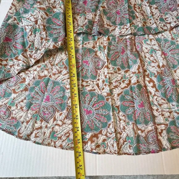 Veronica Beard Sz 14 Aldana Ruched Paisley Midi-Dress NWT $698