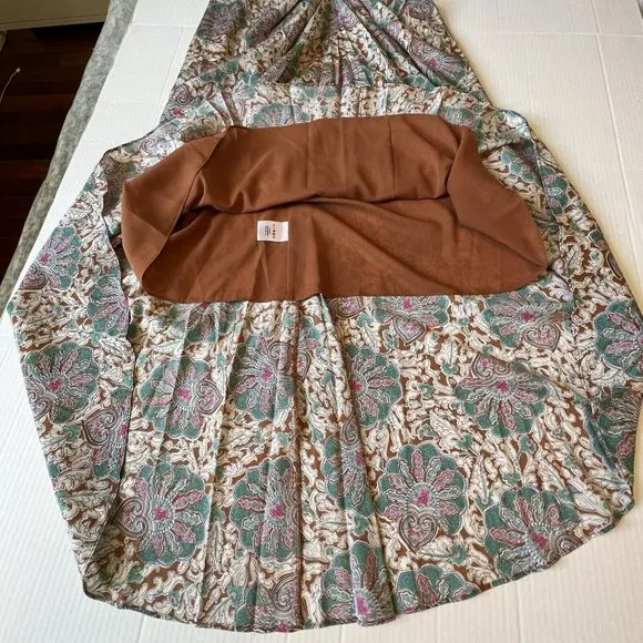 Veronica Beard Sz 14 Aldana Ruched Paisley Midi-Dress NWT $698