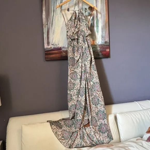 Veronica Beard Sz 14 Aldana Ruched Paisley Midi-Dress NWT $698