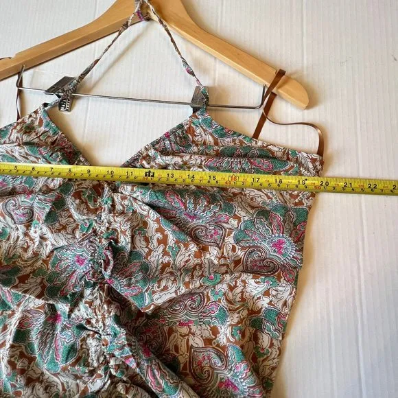 Veronica Beard Sz 14 Aldana Ruched Paisley Midi-Dress NWT $698