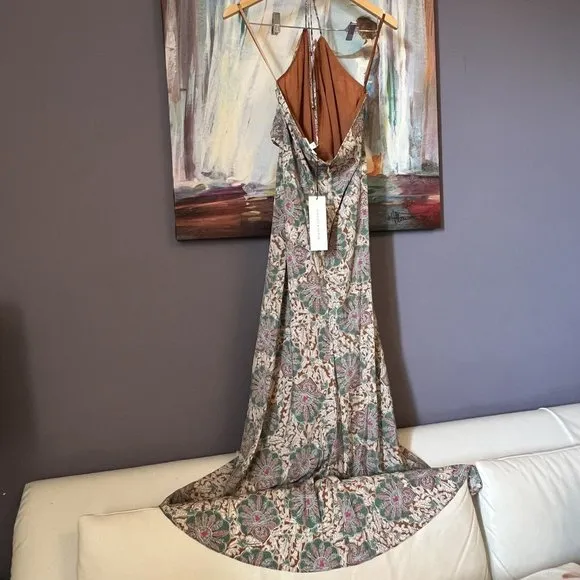 Veronica Beard Sz 14 Aldana Ruched Paisley Midi-Dress NWT $698