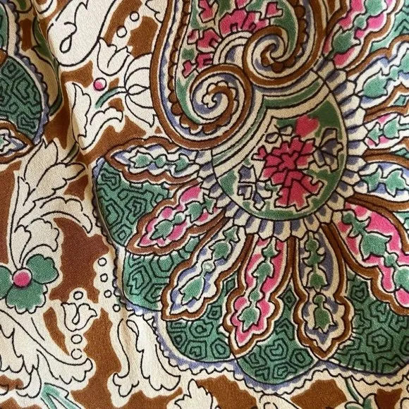 Veronica Beard Sz 14 Aldana Ruched Paisley Midi-Dress NWT $698