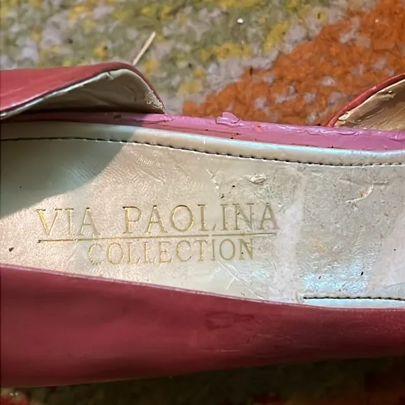 Via Paolina Collection Elegant Pink Leather Women's Shoes SIZE: 12