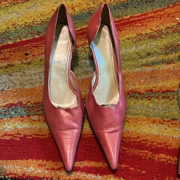 Via Paolina Collection Elegant Pink Leather Women's Shoes SIZE: 12