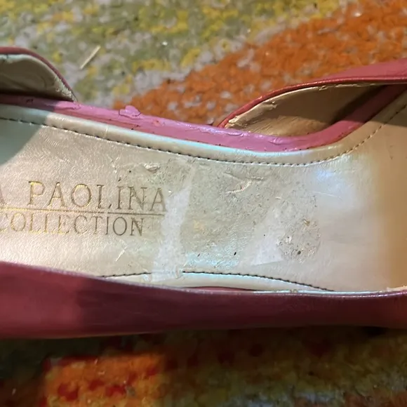 Via Paolina Collection Elegant Pink Leather Women's Shoes SIZE: 12