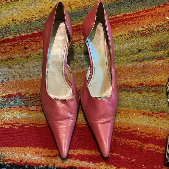 Via Paolina Collection Elegant Pink Leather Women's Shoes SIZE: 12