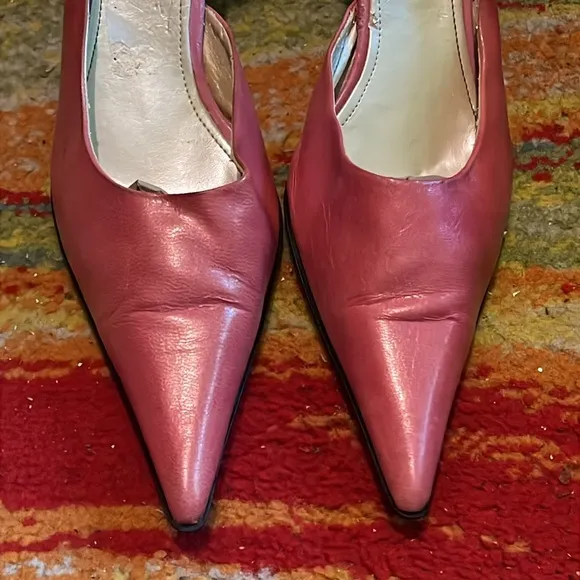Via Paolina Collection Elegant Pink Leather Women's Shoes SIZE: 12