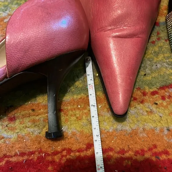 Via Paolina Collection Elegant Pink Leather Women's Shoes SIZE: 12