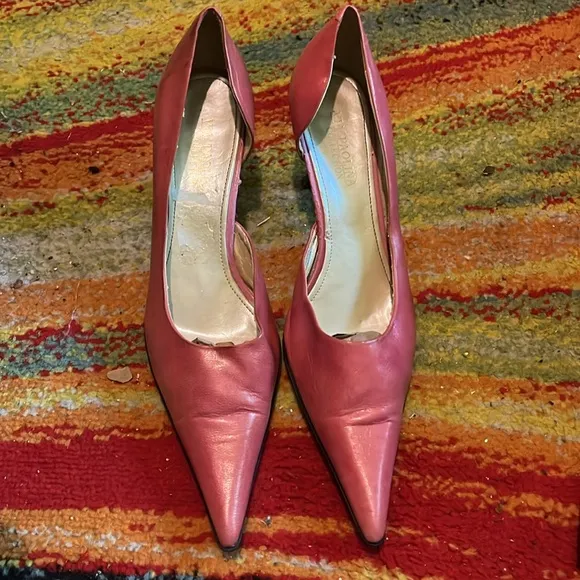 Via Paolina Collection Elegant Pink Leather Women's Shoes SIZE: 12