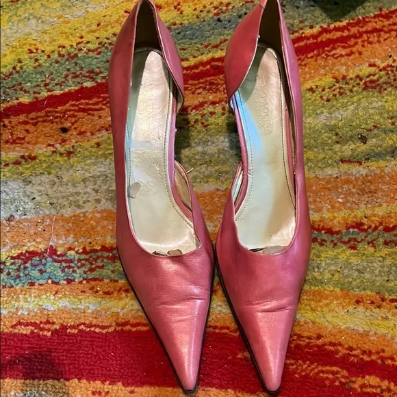 Via Paolina Collection Elegant Pink Leather Women's Shoes SIZE: 12