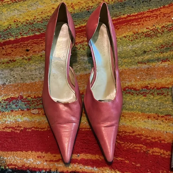 Via Paolina Collection Elegant Pink Leather Women's Shoes SIZE: 12