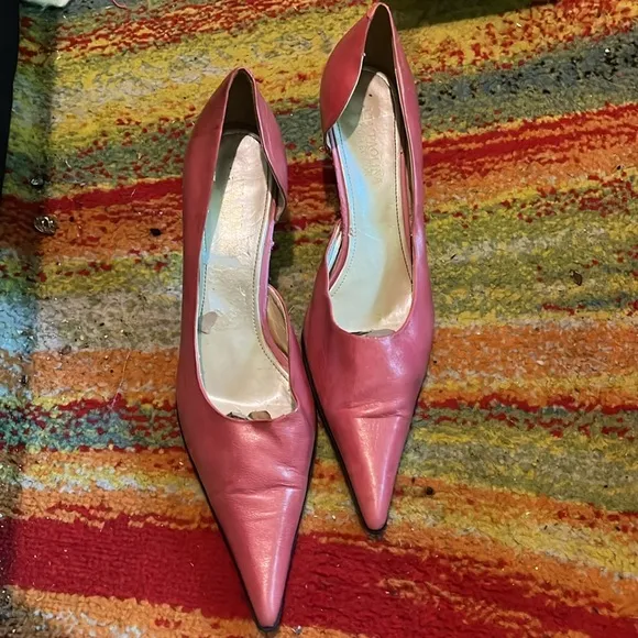 Via Paolina Collection Elegant Pink Leather Women's Shoes SIZE: 12
