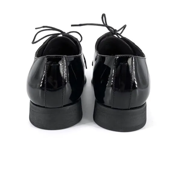 VIA SPIGA Laconi Tuxedo Dress Shoe Black Patent 9.5 D