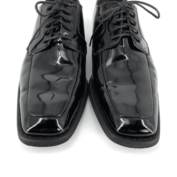 VIA SPIGA Laconi Tuxedo Dress Shoe Black Patent 9.5 D