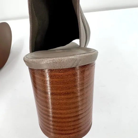 VINCE Shoes Womens 11 41 Taupe Gray Jane Open Toe Sandal Bootie Woodsmoke Heel