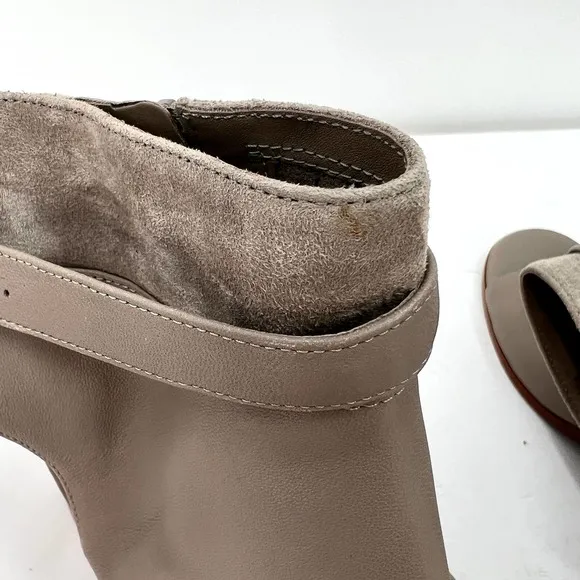 VINCE Shoes Womens 11 41 Taupe Gray Jane Open Toe Sandal Bootie Woodsmoke Heel