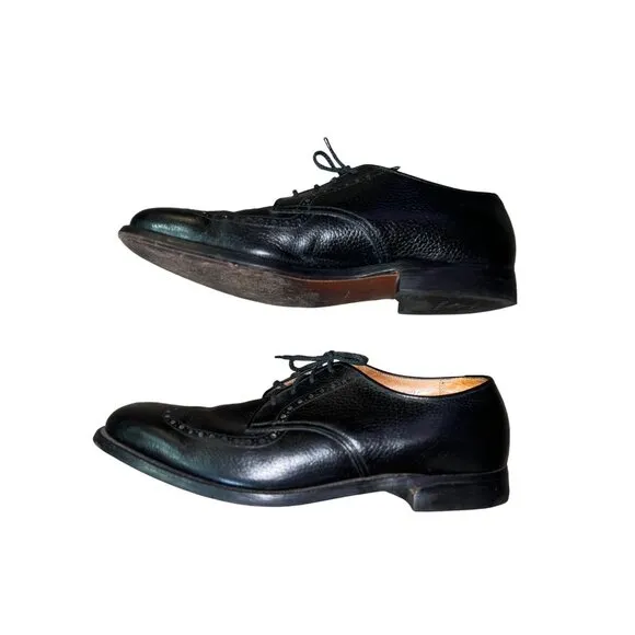 Vintage Alden Dress Shoes Mens 12.5 AA/B Narrow Used Black 460 Blucher Foot Bala