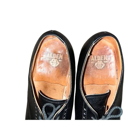 Vintage Alden Dress Shoes Mens 12.5 AA/B Narrow Used Black 460 Blucher Foot Bala