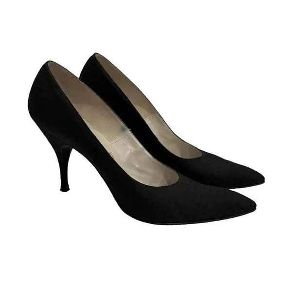 Vintage DeLiso Debs Designed By Palter Deliso Black Stilettos
