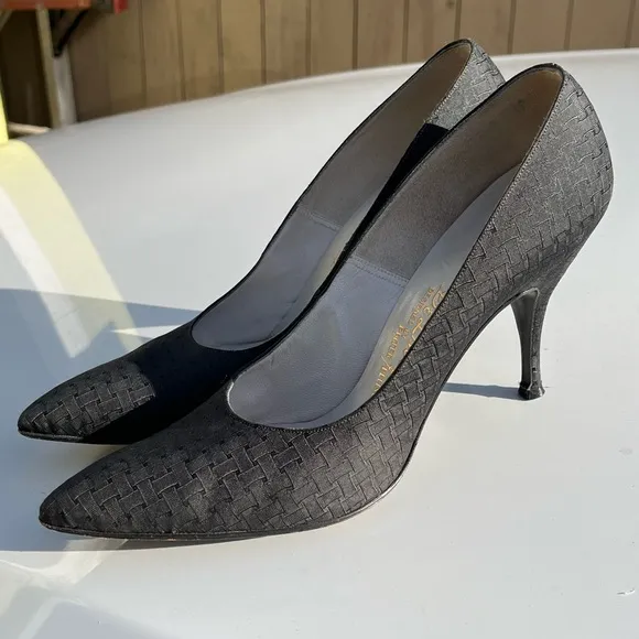 Vintage DeLiso Debs Designed By Palter Deliso Black Stilettos