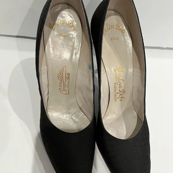 Vintage DeLiso Debs Designed By Palter Deliso Black Stilettos