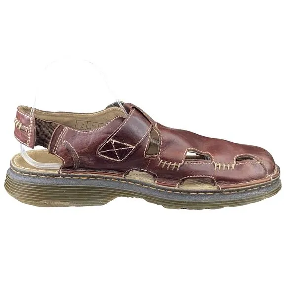 Vintage Dr. Martens Mens Brown Leather Strappy Clog Sandals Size US 11