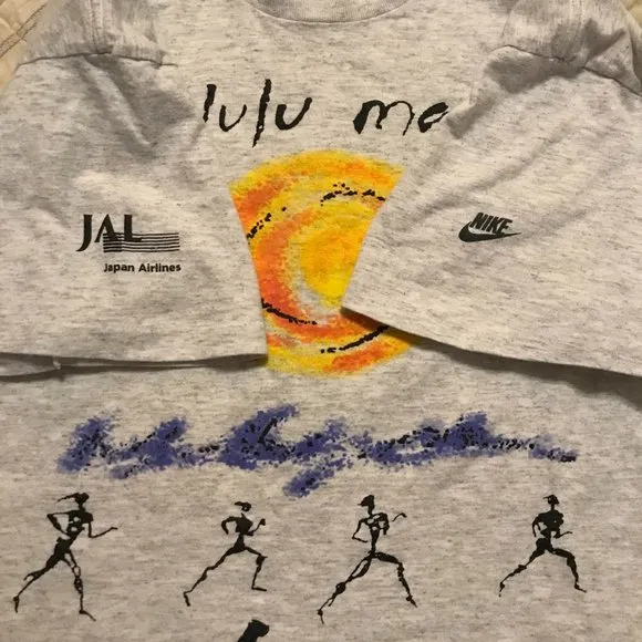 Vintage Med 1993 NIKE Hawaii Marathon Finisher Crew Neck Heather Grey T-shirt