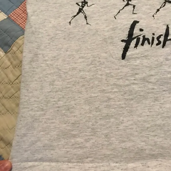 Vintage Med 1993 NIKE Hawaii Marathon Finisher Crew Neck Heather Grey T-shirt
