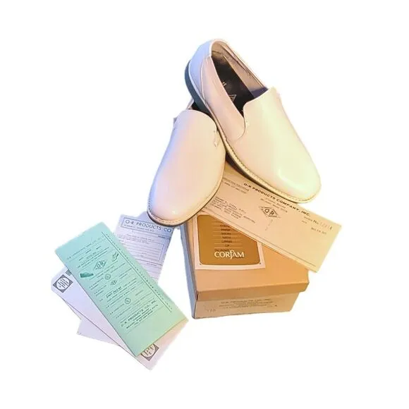 Vintage Mens O-R Surgical Loafers Shoes Conductive‎ 10 A WHITE Steri-lectron